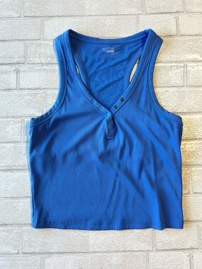 aerie Ribbed Tank Top - Blue